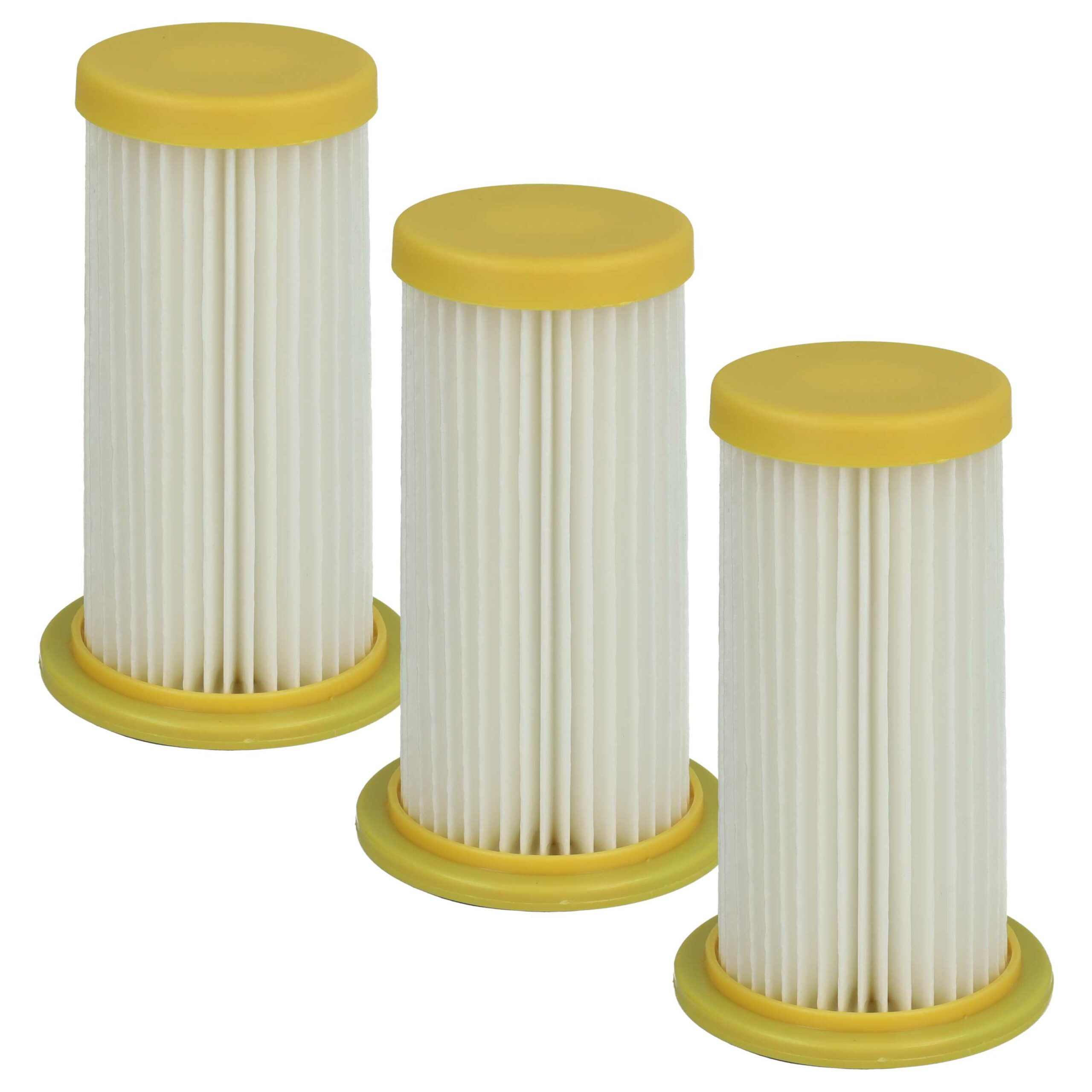 3x Filtro de Cartucho vhbw para Aspirador Philips 432200520850, Branco/Amarelo