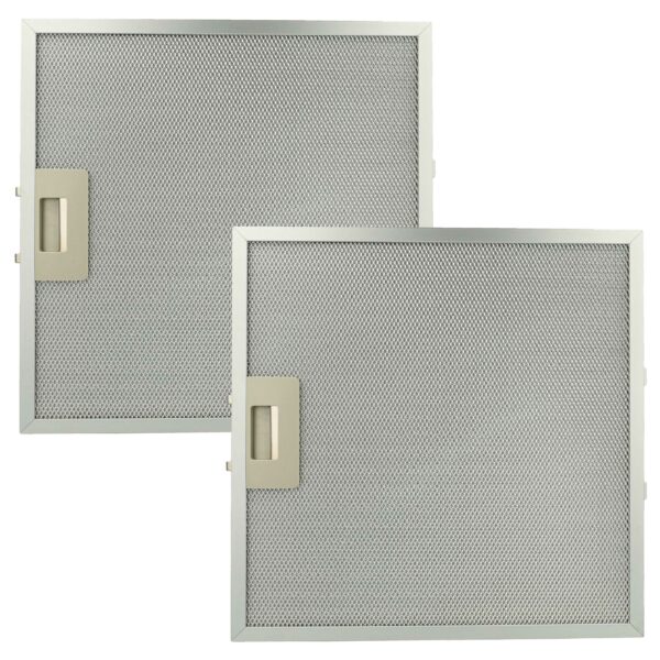 2x Filtro de Gordura Metálico vhbw para Exaustor Bauknecht, Whirlpool, Ikea 32x32cm