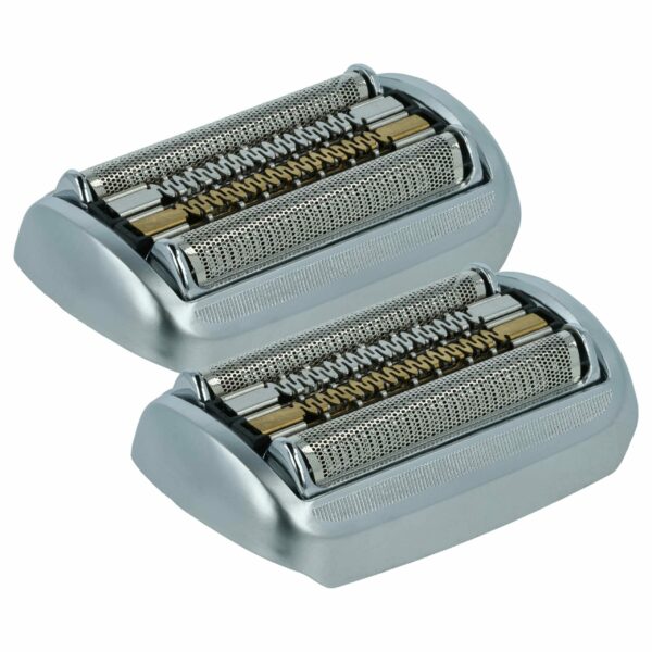 2x Cabeças de Corte Substituem Braun 94M para Máquina de Barbear Braun, Prata Mate