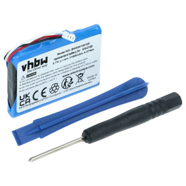 Bateria vhbw para leitor MP3 Apple iPod 3 (1100 mAh, 3.7 V, Li-Ion)