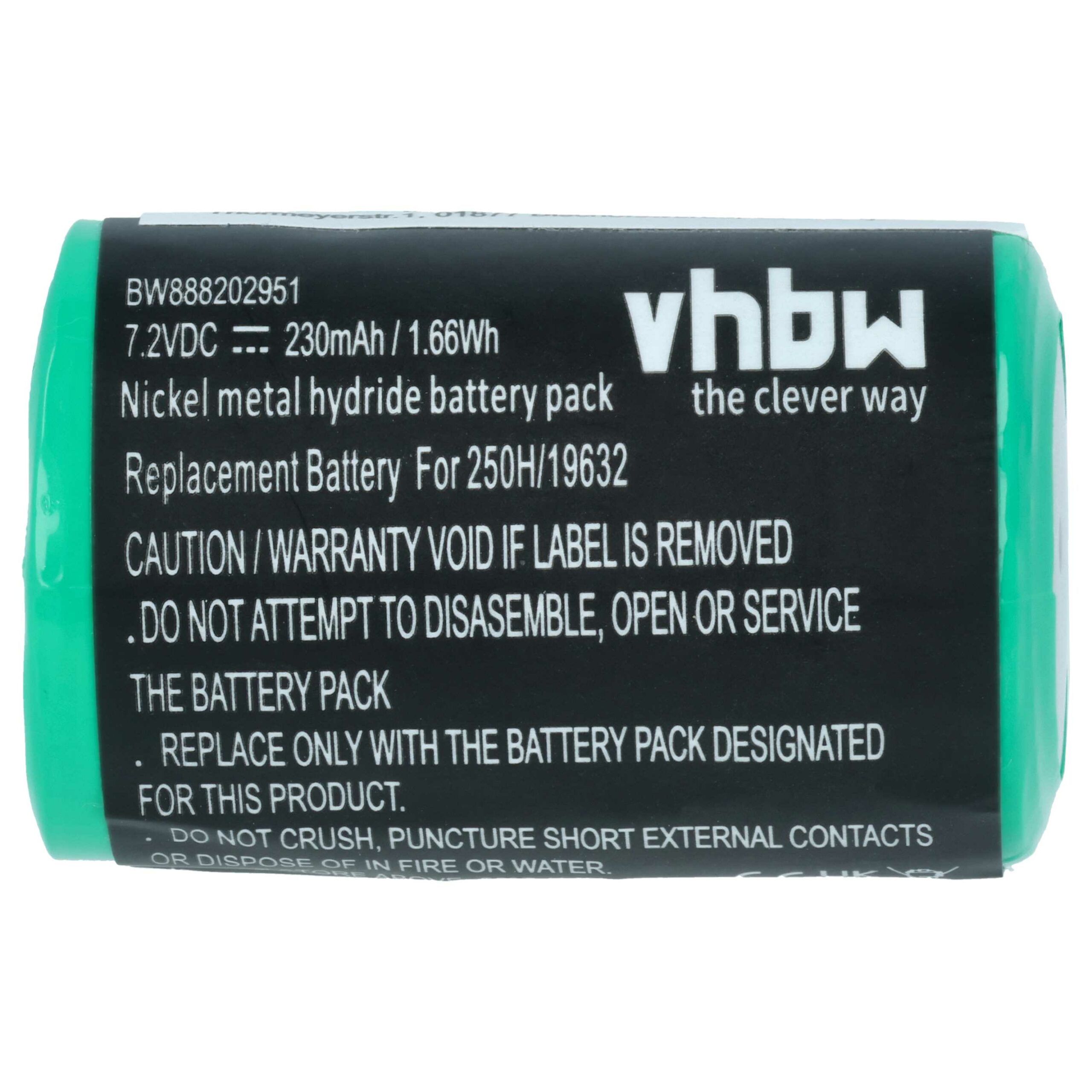 Bateria vhbw para Equipamento Médico Servox 19632 - 230 mAh 7.2 V NiMH 5 unidades - Image 3