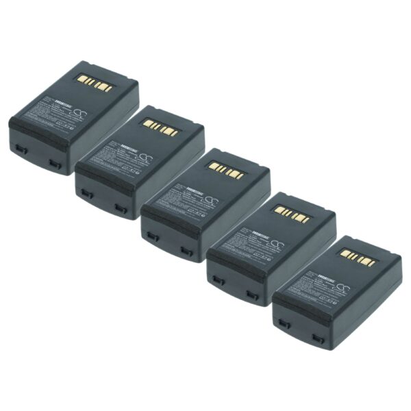 5x Bateria vhbw para Scanner Datalogic (substitui 94ACC1386, BT-26, BT-10) - 5200 mAh 3.7 V