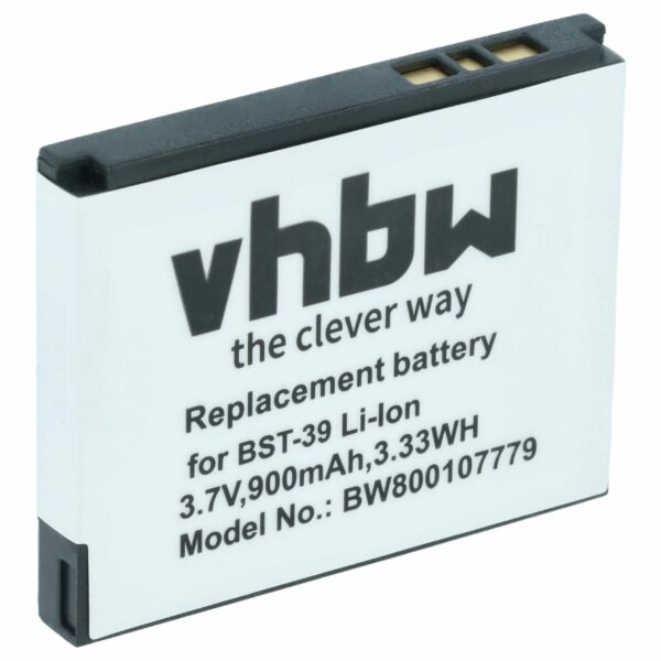 Bateria para Telemóvel Sony-Ericsson BST-39 - 900 mAh 3.7 V Li-Ion vhbw