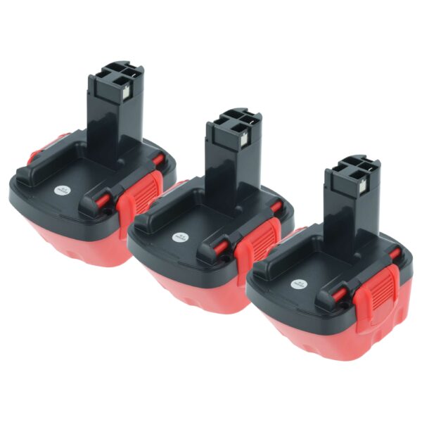 Pack 3x Bateria vhbw 12V 1500mAh NiMH para Bosch 2607335261, 2607335249