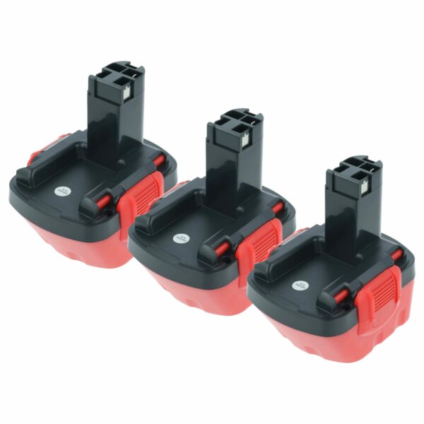 Pack 3x Bateria vhbw 12V 1500mAh NiMH para Bosch 2607335261, 2607335249