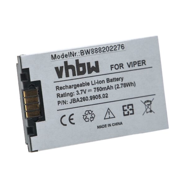 Bateria de substituição vhbw para Oelmann 2609905 - 750 mAh 3.7 V Li-Ion