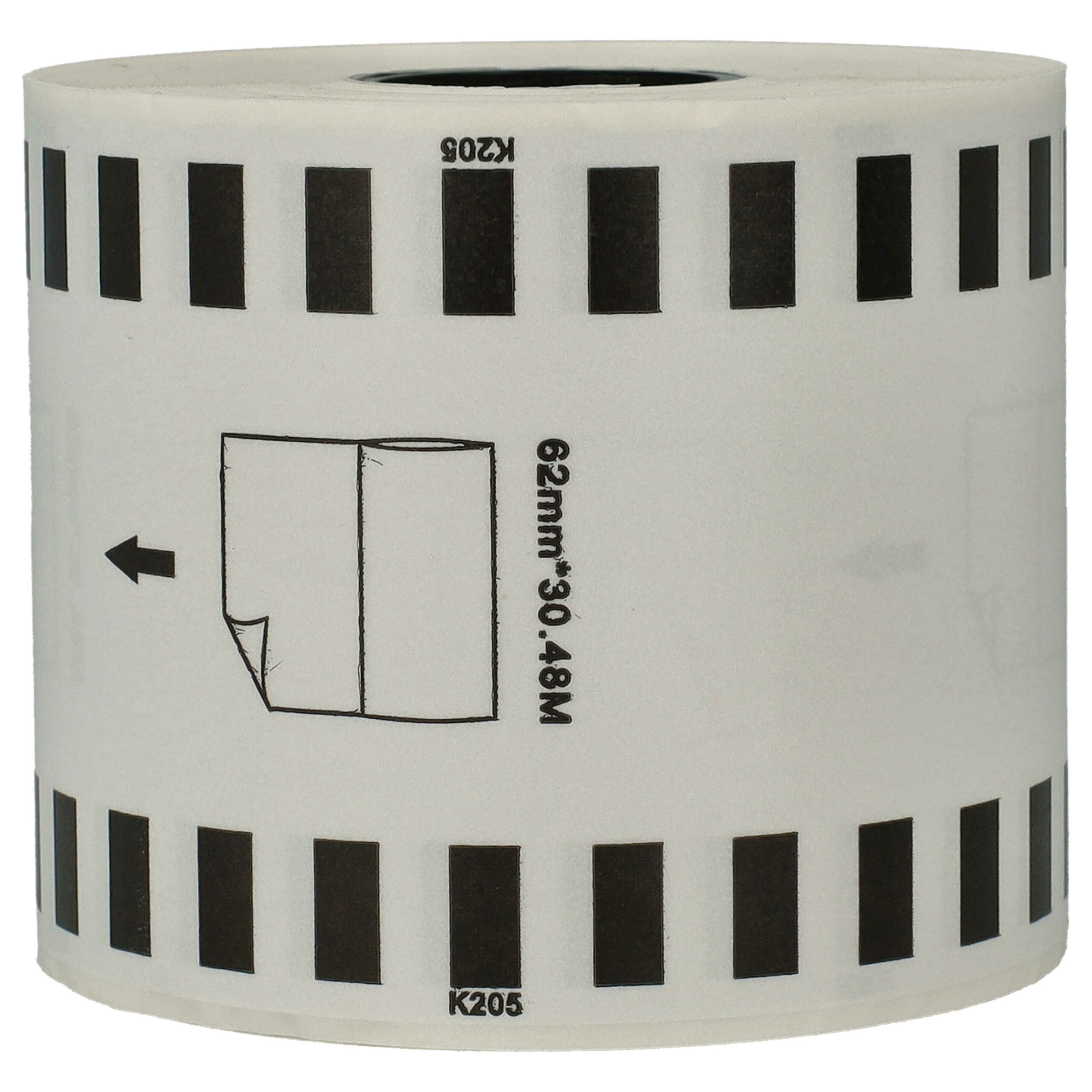 Rolo de Etiquetas vhbw substitui Brother DK-22205 - 62 mm x 30,48 m - Image 2