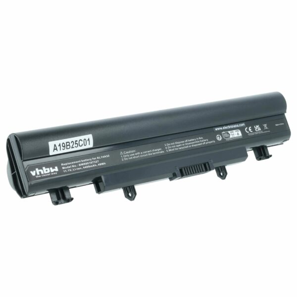 Bateria vhbw para Acer - 4400 mAh 11.1 V Li-Ion (AK.006BT.099, AL14A32, 31CR17/65-2)
