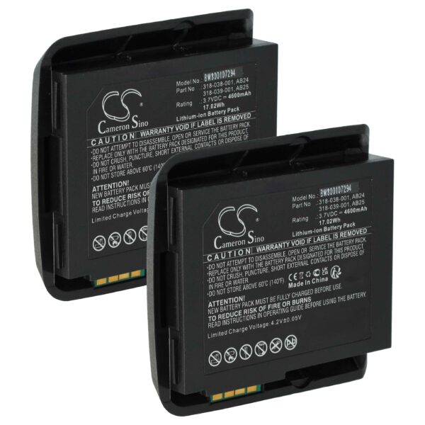 Bateria vhbw para Scanner Intermec 1015AB02, 318-038-001 - 4600 mAh 3.7V (Pack 2x)