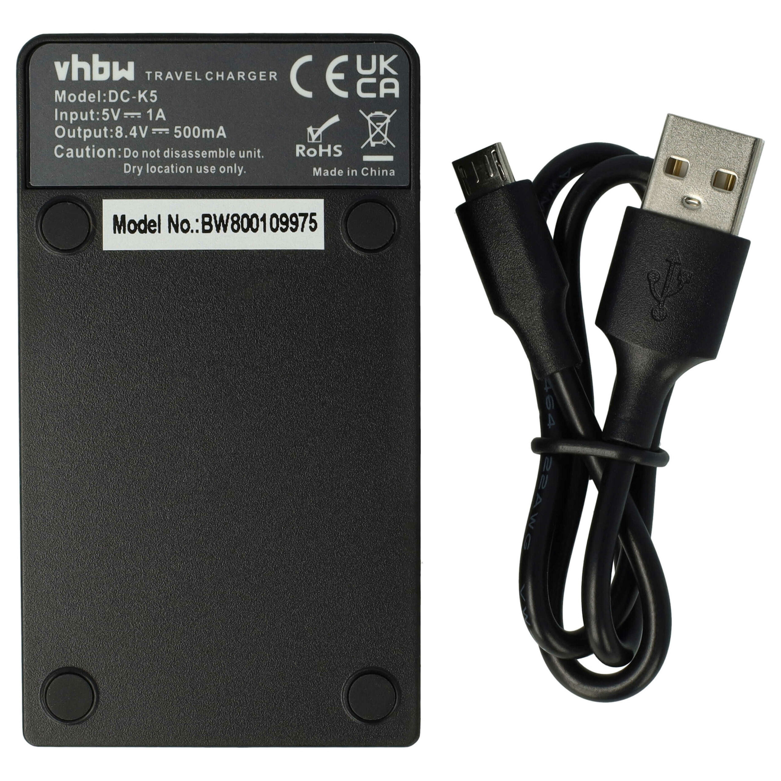 Carregador USB-C com Cabo para Canon PowerShot, SX60 HS, G1 X, G15 - vhbw 0.5 A - Image 2