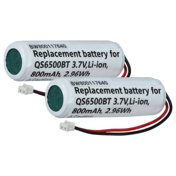 2x Bateria vhbw 800 mAh 3.7 V para Scanner Datalogic (substitui 10-4765, EP0906, 5-3112)