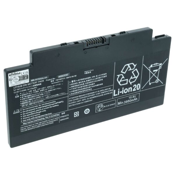 Bateria vhbw para Fujitsu Notebook - 4050 mAh, 10.8 V, Li-Ion