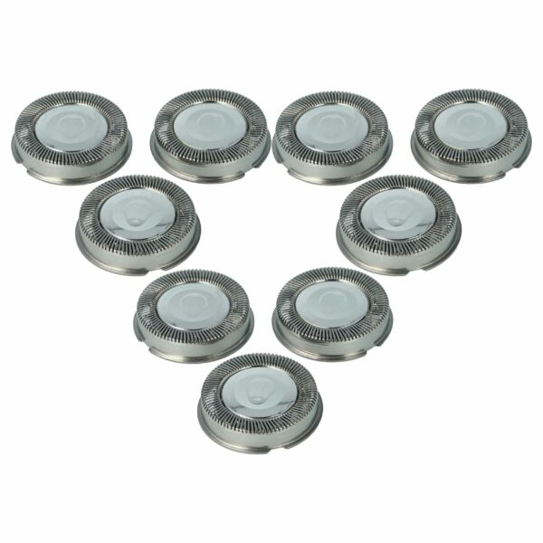 9 Cabeças de Corte vhbw para Philips HP1917, HQ2 - Prateado