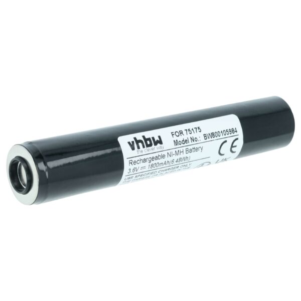 Bateria vhbw para tocha Pelican Streamlight 75175, 75375 - 1800 mAh 3.6 V NiMH