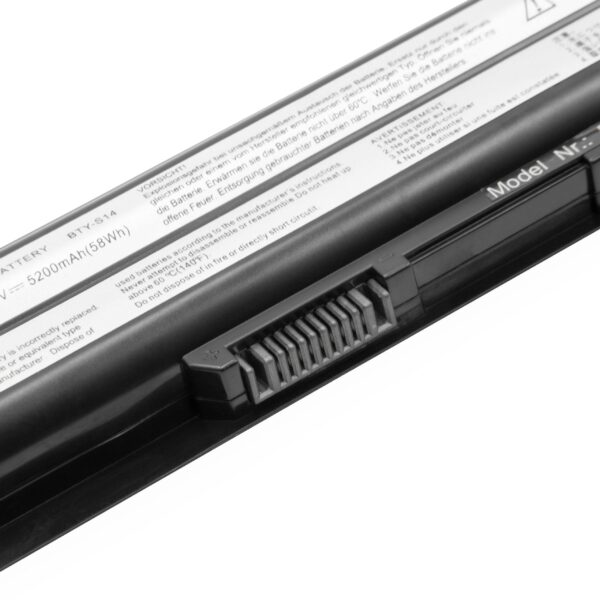 Bateria para Portátil vhbw compatível com Medion BTY-S14, 40029150, 40029231, 40029683 - 5200 mAh 11.1 V Li-Ion, preta