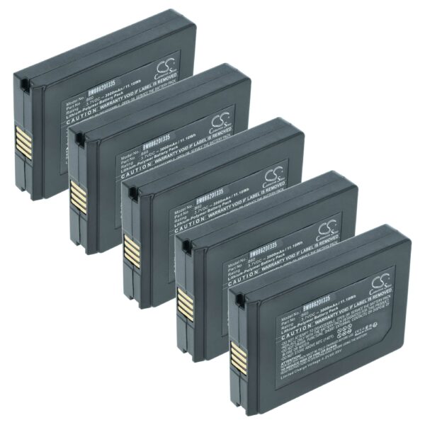 Pack 5x Bateria vhbw B60 para Scanner Vectron POS - 3000 mAh 3.7 V