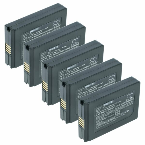 Pack 5x Bateria vhbw B60 para Scanner Vectron POS - 3000 mAh 3.7 V