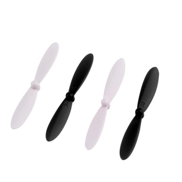 Conjunto de 4 Hélices para Drones Wltoys, Carson, Jamara, Revell - Auto-travante, Preto e Branco