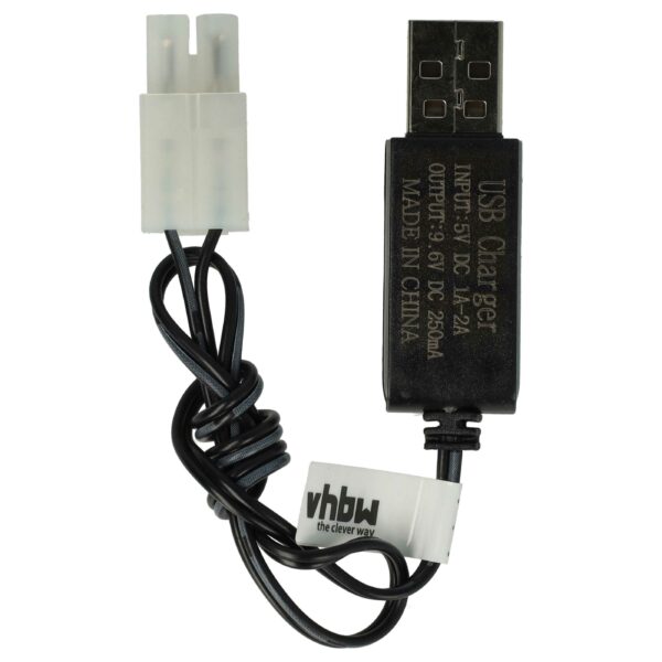Cabo de Carregamento USB para Baterias RC com Conector Tamiya - 60 cm 9.6V