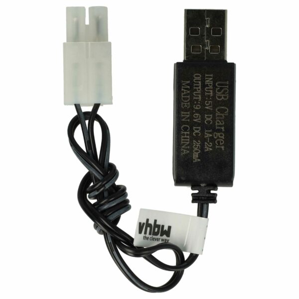 Cabo de Carregamento USB para Baterias RC com Conector Tamiya - 60 cm 9.6V