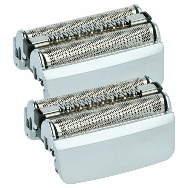 2x Cabeças de Corte de Substituição Braun 83M para Barbear Elétrico, Prateado