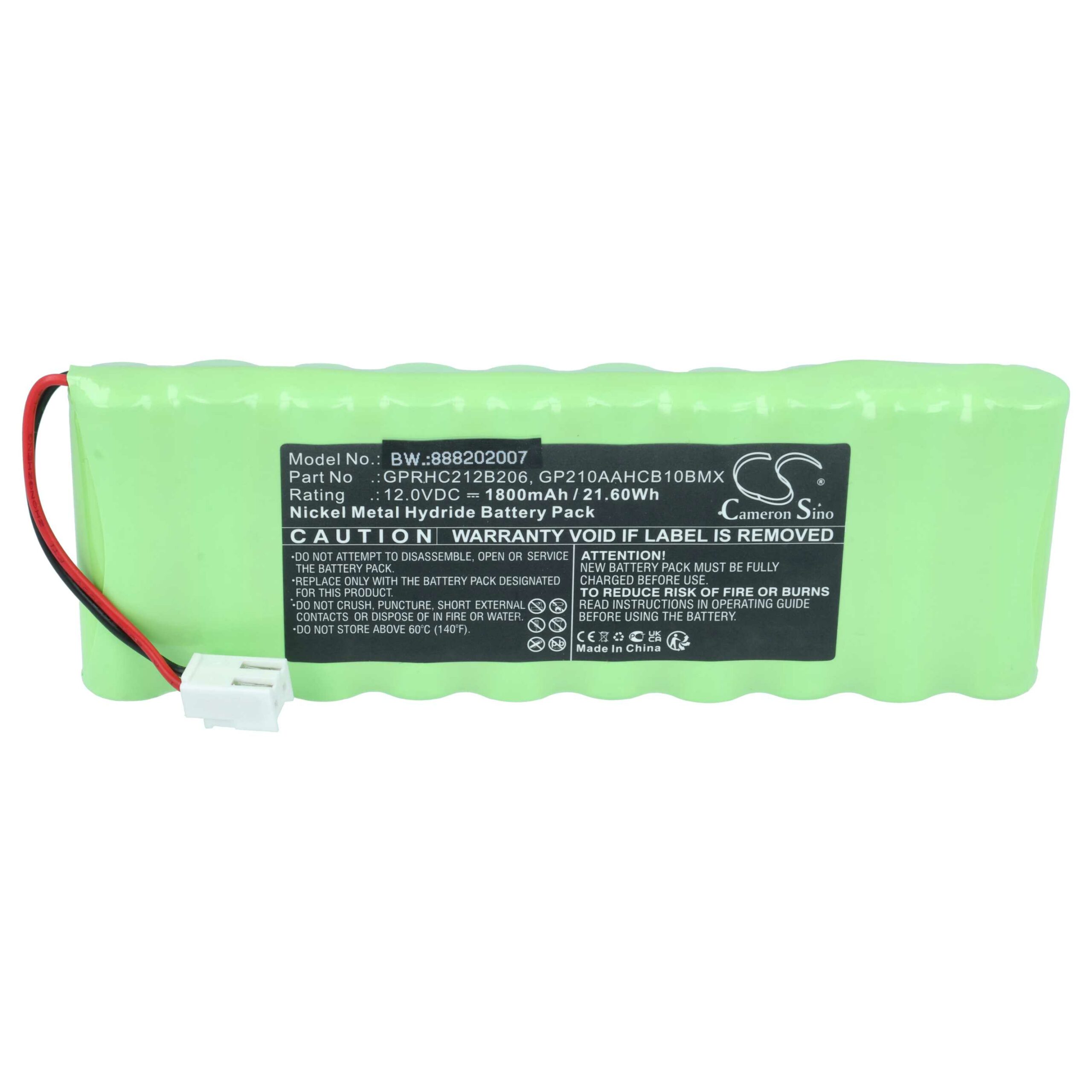 Bateria de substituição vhbw 12V 1800 mAh NiMH para operadores de portão Roto (pack 3x) - Image 3