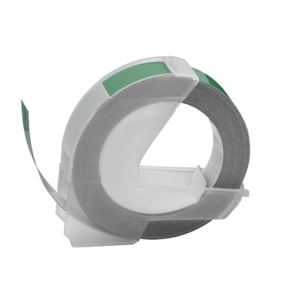 Fita de Etiquetas 3D Dyno 0898100, 520105, S0898160 - 9 mm Branco sobre Verde