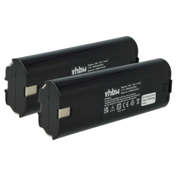 2x Bateria compatível Einhell 91011 para ferramentas eléctricas - 3000 mAh, 7.2 V, NiMH