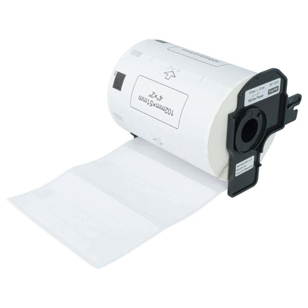 Rolo de Etiquetas vhbw substitui Brother DK-11240 102 mm x 51 mm com Suporte