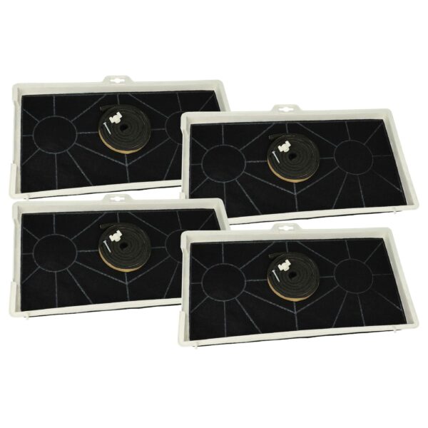 Filtro de Carvão Ativado vhbw 4x para Balay 461422 / Bosch / Siemens - Campânula Extractora + Material de Montagem