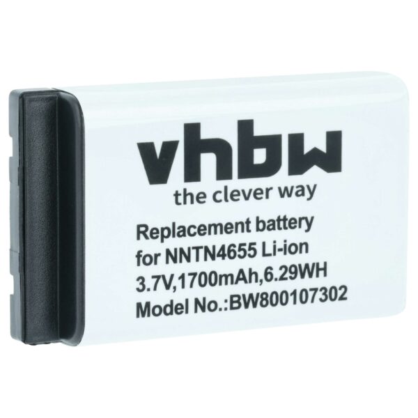 Bateria vhbw para rádio Motorola NNTN6922A, NNTN4655, SNN5705C - 1700 mAh 3.7 V Li-Ion