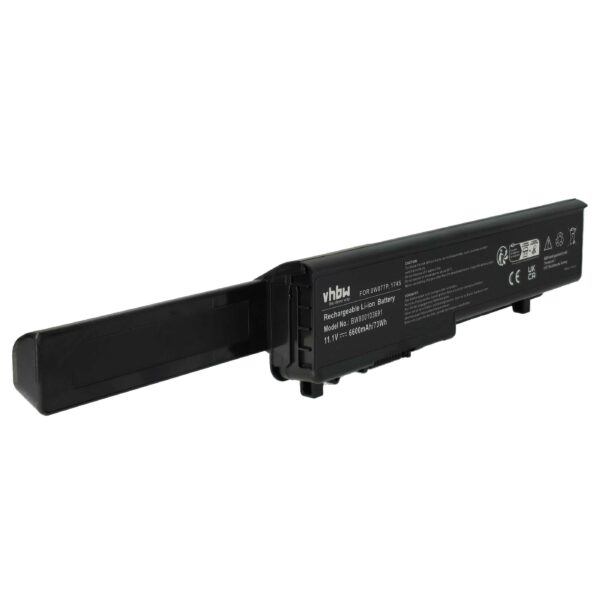 Bateria para Portátil Dell - Compatível 312-0196, 0W077P, A3582354, A3582355, 312-0186 - 6600 mAh 11.1 V Li-Ion