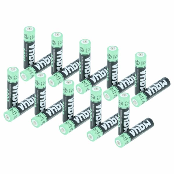 Bateria AAA 1000 mAh NiMH vhbw - Pack 20 unidades compatível com Philips, Swisscom, Grundig, Sennheiser, Gigaset e outras marcas