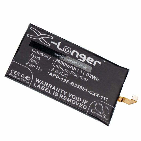 Bateria para Telemóvel Compatível CAT Caterpillar APP-12F-B55951-CXX-111 - 2900 mAh 3.8 V Li-polímero