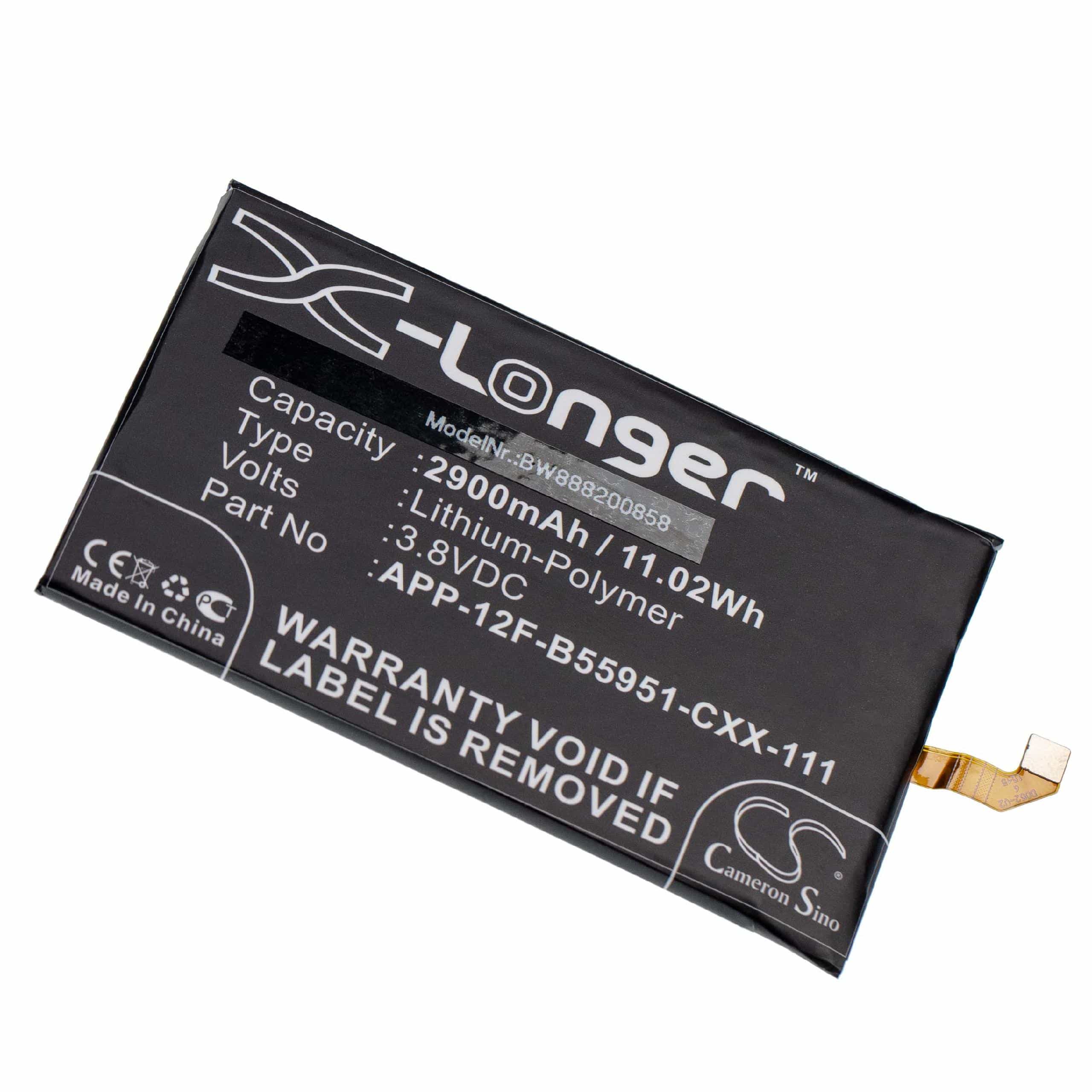 Bateria para Telemóvel Compatível CAT Caterpillar APP-12F-B55951-CXX-111 - 2900 mAh 3.8 V Li-polímero