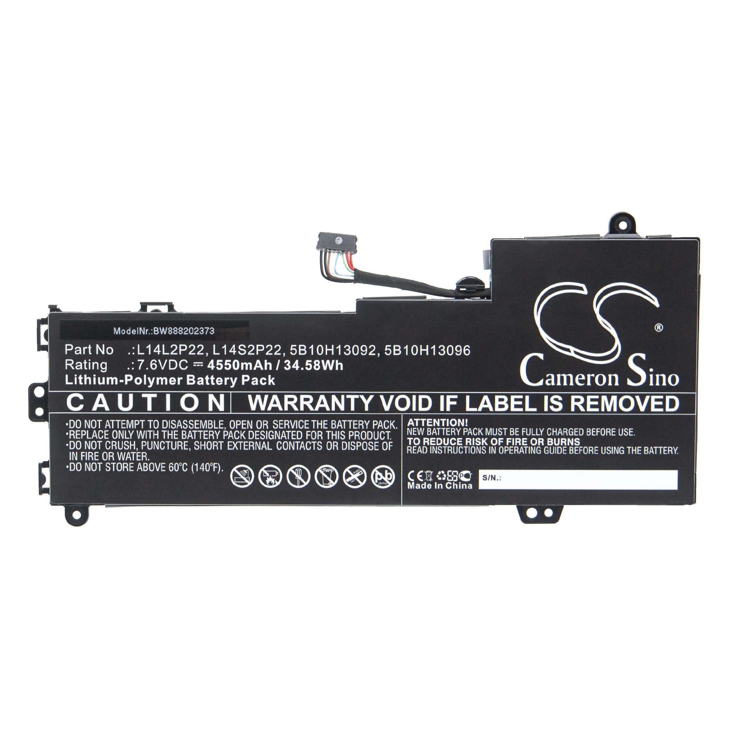 Bateria para Notebook Lenovo vhbw 4550 mAh 7.6V Li-polymer