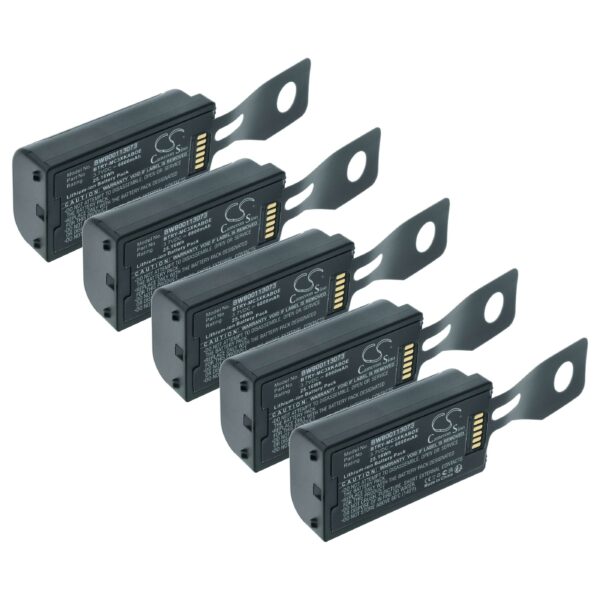 5x Bateria vhbw para Symbol BTRY-MC31KAB02-50 - Scanner de Código de Barras - 6800 mAh 3.7 V
