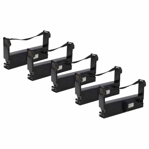 5x Fita de Tinta Compatível ERC-43, C43S015461, ERC-39 para Impressoras Matriciais Schultes e Recibos - Preta