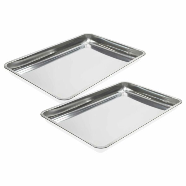 Pack com 2x Tabuleiro de Gotejamento em Aço Inoxidável para Grelhadores a Gás - Capacidade 9 L (Substitui BGS 7892)