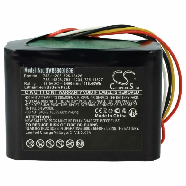 Bateria vhbw para Cub Cadet Robomow - 6400 mAh 18.5 V Li-Ion (753-11203, 753-11204, 725-14826, 725-14827, 725-18426)
