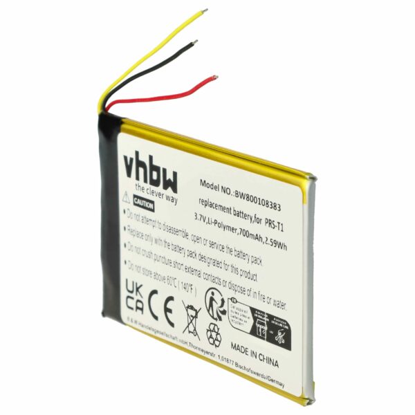 Bateria vhbw para Sony eBook Reader LIS1476 - 700 mAh 3.7 V Li-polymer