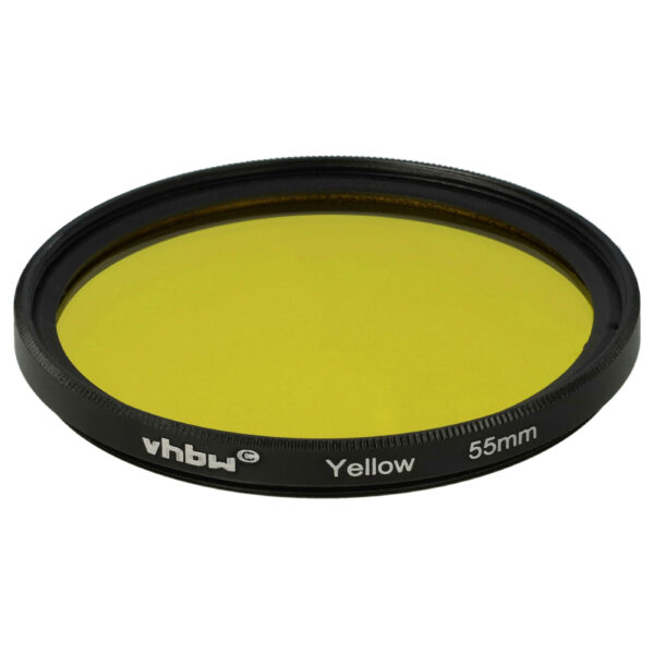 Filtro Amarelo vhbw para Objetivas com Rosca de Filtro 55 mm