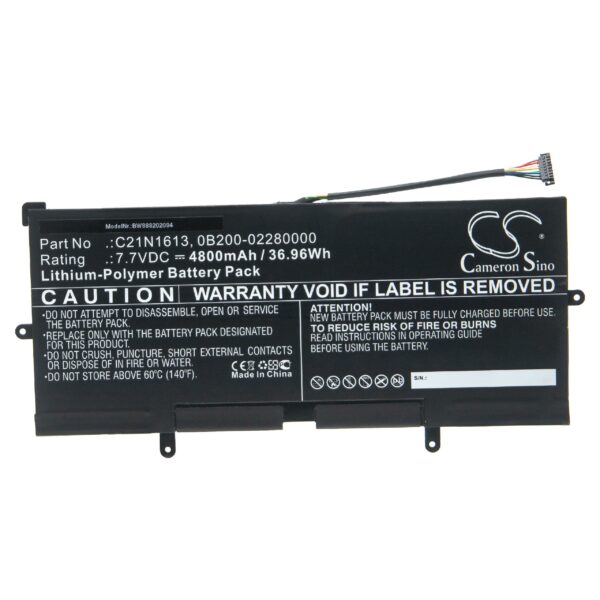Bateria para Portátil vhbw para Asus 0B200-02280000, C21N1613 - 4800 mAh, 7.7 V