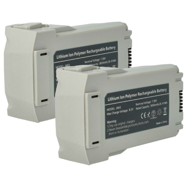 Bateria para Drone DJI 2x - Compatível com BWX162-3850-7.38, BWX140-2590-7.32, BWX162-2453-7.38 - 3850 mAh 7.4 V Li-polímero vhbw