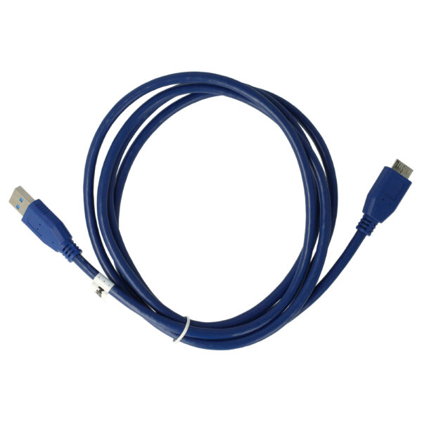 Cabo Micro-USB 3.0 vhbw USB Tipo A para Buffalo HD-AVSU3 - Azul, 1,8 m