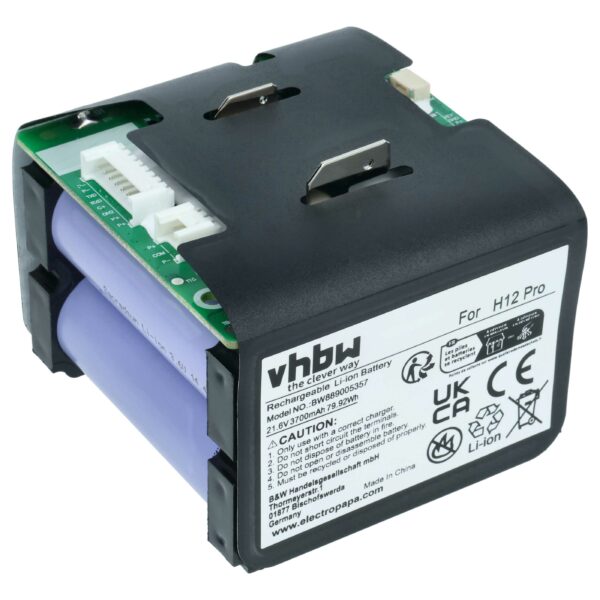 Bateria vhbw para Dreame W2210, W2210-6S1P-BWB - 3700mAh, 21.6V, Li-Ion