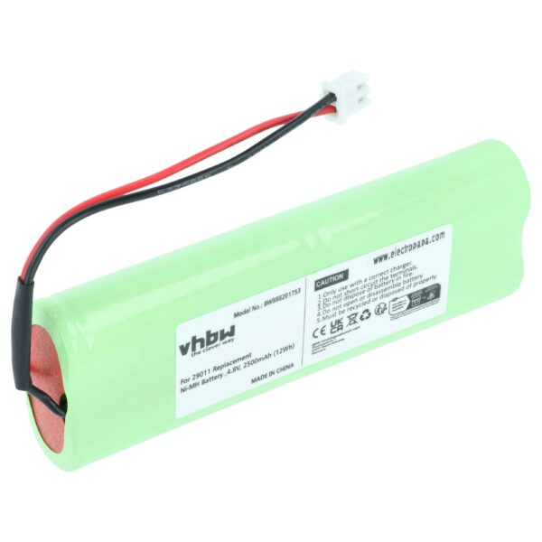 Bateria vhbw 2500 mAh 4.8 V NiMH para lanternas Hazet 29011