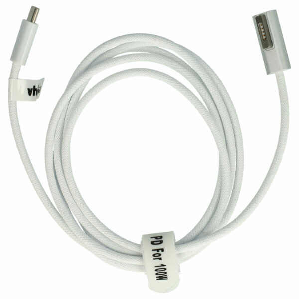 Cabo Adaptador USB Type-C para MagSafe 2 vhbw - Apple MacBook Air - 100 W, Nylon, em L