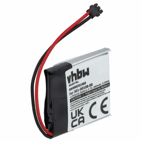 Bateria vhbw para Smartwatch Garmin 361-00108-00/01 - 160 mAh 3.7V Li-polímero