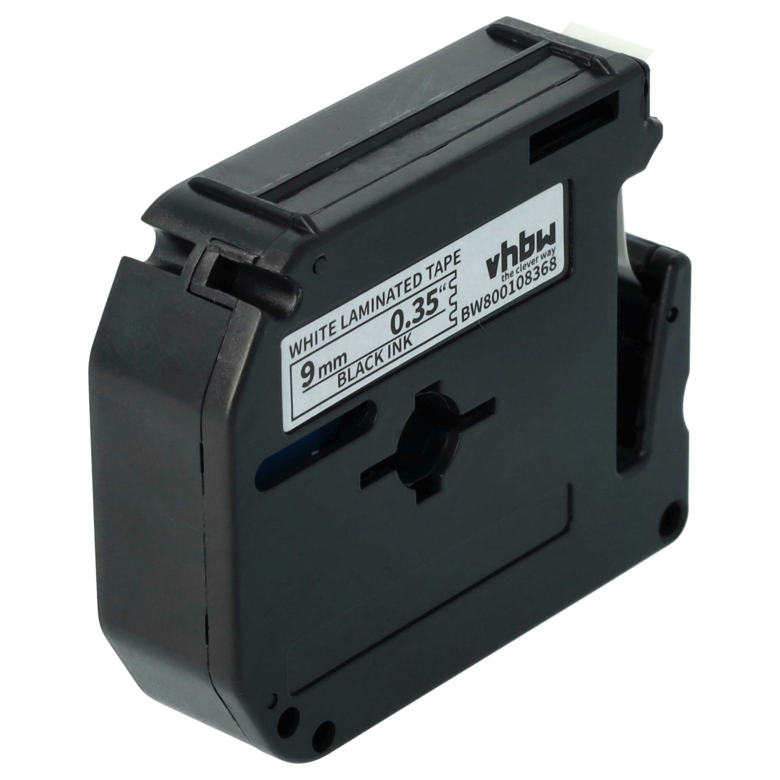 2x Fita de Etiquetas compatível com Brother M-K221 - 9 mm Preto sobre Branco - Image 3